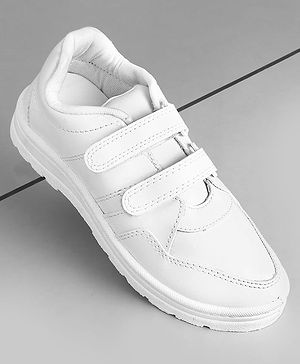 Pine Kids Non Lace School Shoes - White