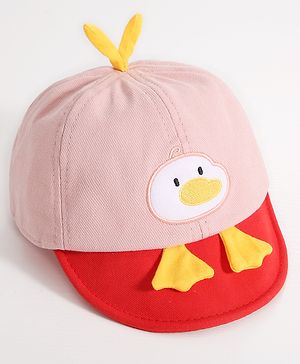 Babyhug Duck Embroidered Baseball Cap - Pink