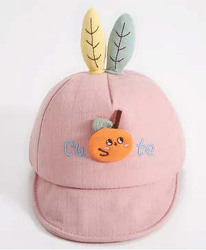 Babyhug Fruit Applique Baseball Cap - Pink