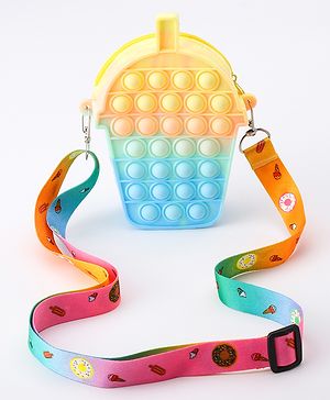 Pine Kids Free Size Ice Cream Shape Sling Bag - Multicolour