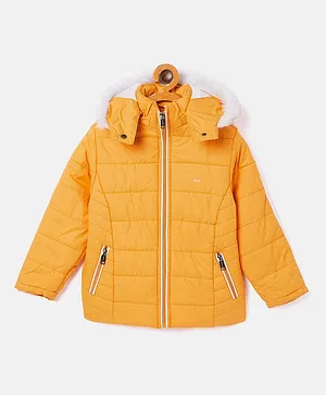 OKANE Full Sleeves Hooded Padded Jacket - Yellow