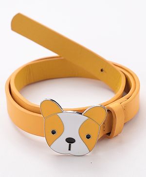 Babyhug Belt With Buckle Closure Dog Shaped Free Size - Yellow