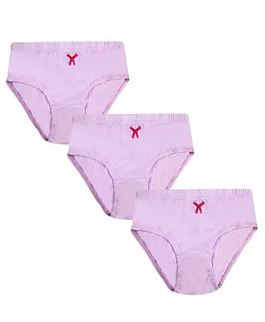 Tiny Bugs Solid Pack Of 3 Panties - Purple
