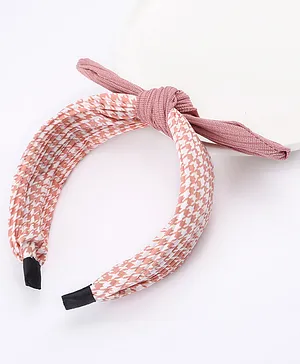 Pine Kids Hair Band With A Bow- Pink 