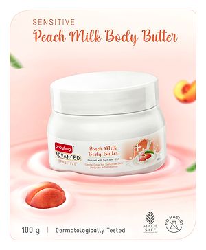 Babyhug Advanced Sensitive Peach Milk Butter - 100 g, For Sensitive Face and Body, Light Cream Texture
