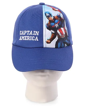 Babyhug Baby Summer Cap Cap Captain America Print Multicolor - Diameter 17.5 cm