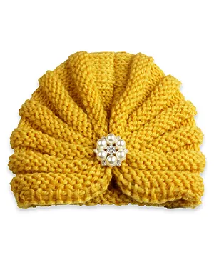 Bembika Cotton Turban Headband - Yellow