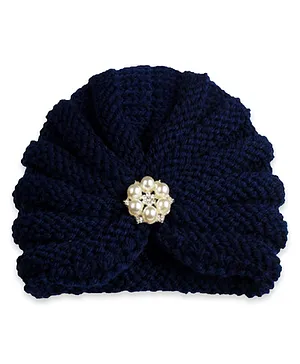 Bembika Cotton Turban Headband - Navy Blue