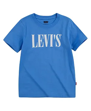 Levi's Half Sleeves Logo Print Tee - Blue
