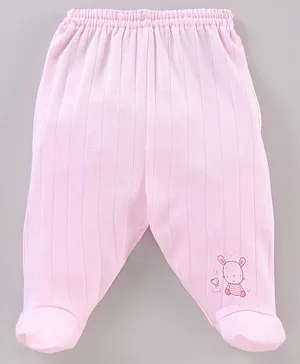 Pink Rabbit Bootie Leggings Bunny Print - Pink