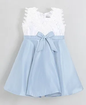 Enfance Core Sleeveless Lace Detailing Dress - Sky Blue