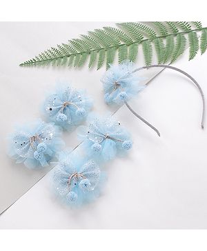 Babyhug Hair Accessories Combo Pack of 5 - Blue