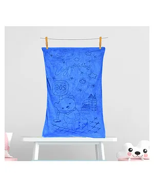 THE LITTLE LOOKERS Soft Bath Towel - Blue
