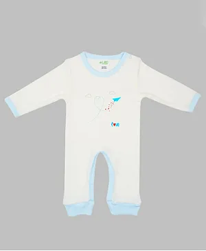 Dr.Leo Kidswear Full Sleeves Aeroplane Print Sleepsuit - Off White