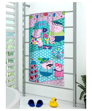 Peppa Pig Athom Living Day Out Kids Bath Towel - Blue
