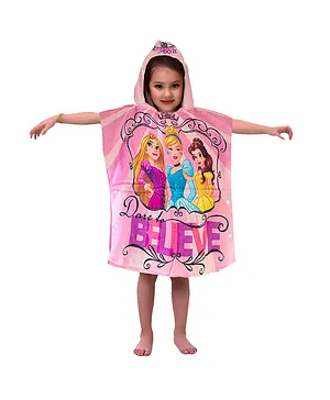 Disney Dare To Believe Princess Hooded Poncho Towel - Pink