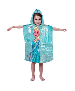 Disney Ice Magic Frozen Hooded Poncho Towel - Blue