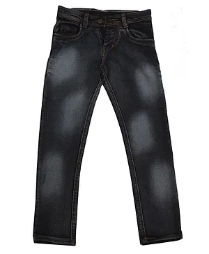 P-MARK Full Length Washed Jeans - Black