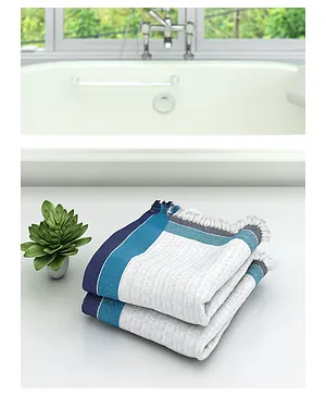 Athom Living 100% Premium Cotton Bath Towel Pack Of 2 - White