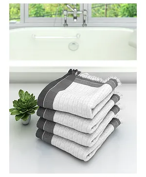 Athom Living 100% Premium Cotton Bath Towel Pack Of 4 - White