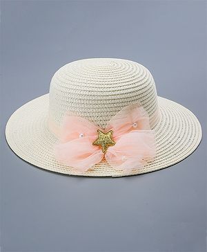 Pine Kids Straw HPine Kids Straw Hat With Bow - White White Free Size Girl