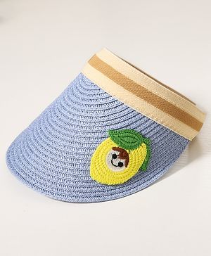 Babyhug Mango Embroidered Straw Hat - Blue