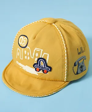 Babyhug Car Design Baseball Cap - Yellow