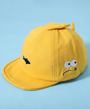 Babyhug Fish Embroidered Baseball Cap - Yellow