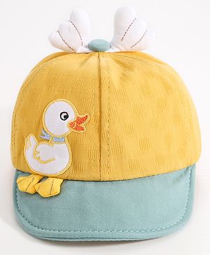 Babyhug Duck Embroided Baseball Cap - Yellow