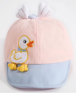 Babyhug Duck Embroided Baseball Cap - Pink