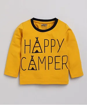 Orange Republic Full Sleeves Happy Camper Printed Tee - Yellow