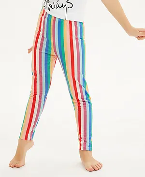 Kookie Kids Full Length Stripes Leggings - Multicolor