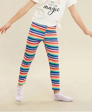 Kookie Kids Full Length Stripes Leggings - Multicolor