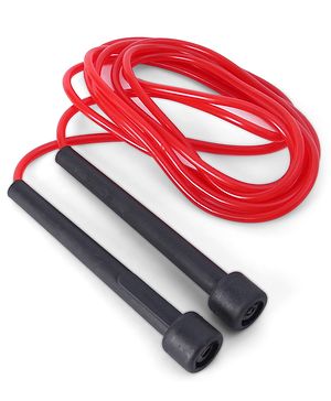 Pine Kids Premium Sleek Skipping Rope - Red | Durable Fitness Rope for Kids  | Lightweight & Easy-Grip Handles | Perfect for Indoor & Outdoor Play, Exercise, Stamina Building & Fun Activities.