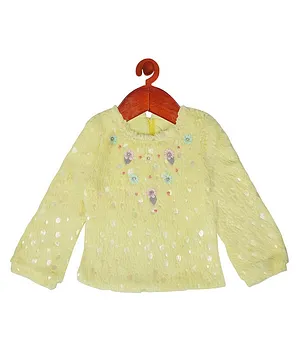 Tiny Girl Full Sleeves Embellished Top - Yellow