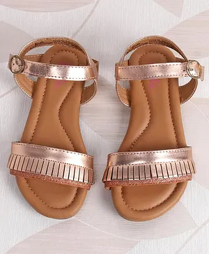 Barbie Party Wear Sandals - Rose Gold Brown