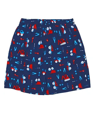 Sodacan Spanners & Towing Van Print On Shorts - Navy Blue