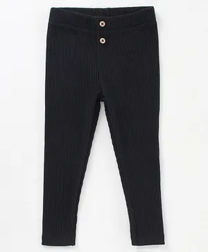LC Waikiki Full Length Corduroy Style Trousers - Black
