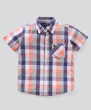 Pine Kids Half Sleeves Checks Shirts - Multicolour