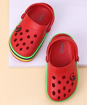 Neoz Casual Clogs - Red (Back Strap Buttons Colour May Vary)