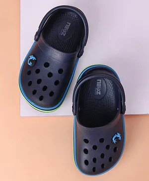 Neoz Slip On Clogs Logo Design  - Navy