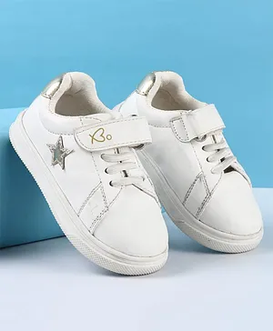 Babyoye Casual Shoes with Velcro Closure - White
