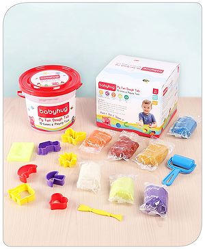 Babyhug My Fun Dough Jumbo Return Gift Set Kit With 12 Tools Pack Of 10 - 500 g