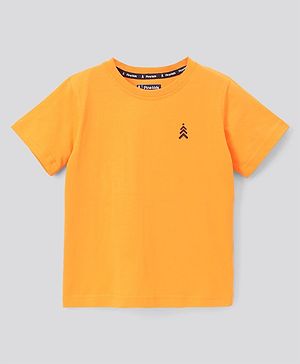 Pine Kids Half Sleeves Biowashed Tee - Yellow