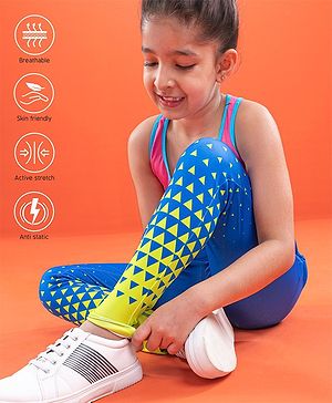 Pine Active Full Length Leggings HD Print - Blue