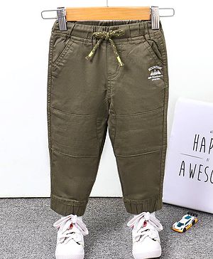 Babyhug Full Length Trouser - Olive