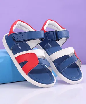 Babyoye Sandals With Velcro Closure - Blue Red