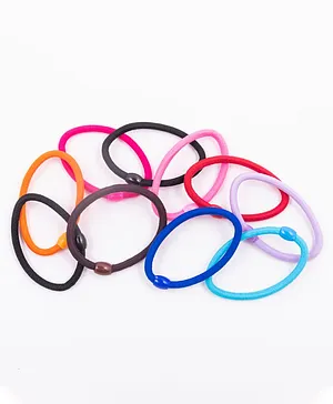 Jewelz Solid Rubber Bands Pack of 10 - Multicolor