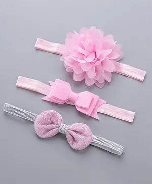 Babyhug Headbands Pack Of 3 - Pink 