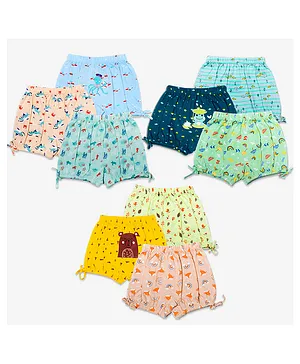 SuperBottoms Cotton Modal Girls Bloomers Pack of 9 - Multicolour